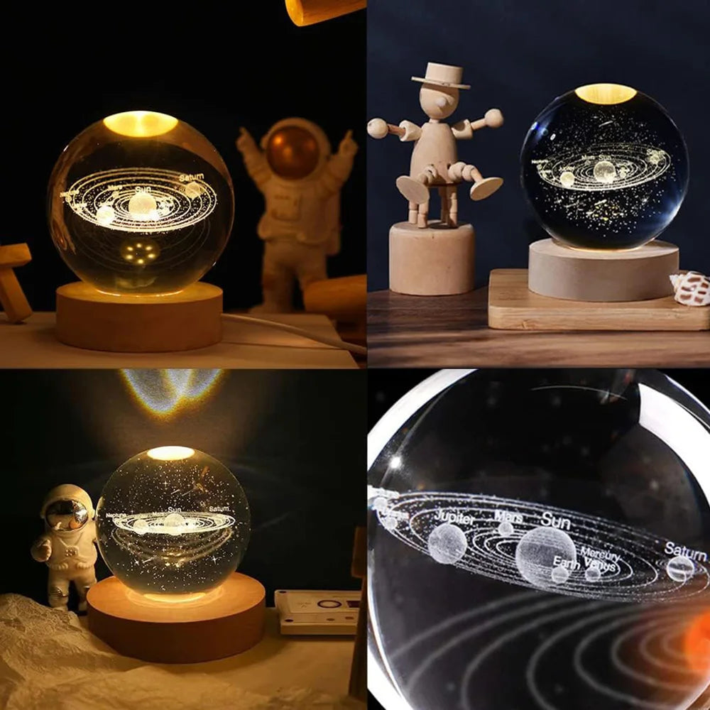 3D Planet Moon Lamp Bedroom Home Decor